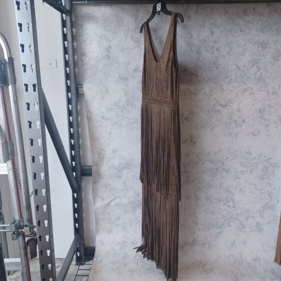 Bohemian Suede Fringe Dress - Picture 2 of 4